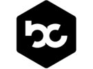 Schwarzes Sechseck mit weißem 'bc'-Logo