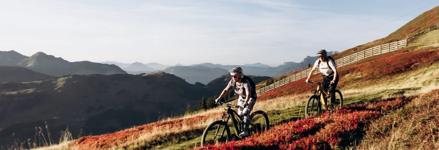 Mountainbiken im Herbst in Saalbach