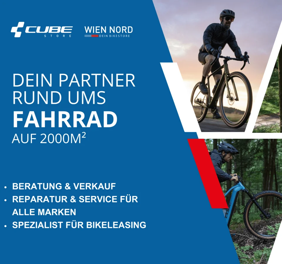 Fahrradgeschäft mit Beratung, Verkauf, Reparatur und Bikeleasing in Wien Nord