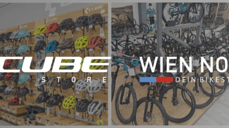 Fahrradladen mit Helmen, Fahrrädern und Beratung