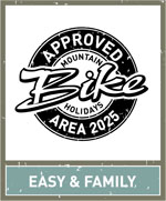 Badge for approved mountain bike area 2025 easy and family-friendly